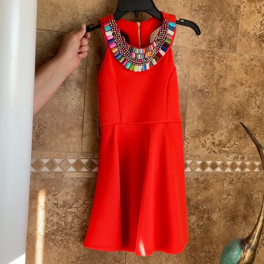 GORGEOUS! GIRL’S DRESS - BEADED NECKLINE- NEVER WORN